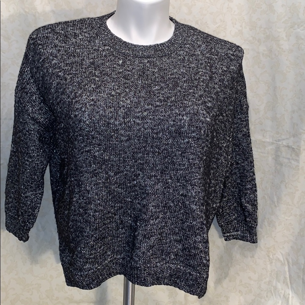 Forever 21 black sweater with metallic threads
